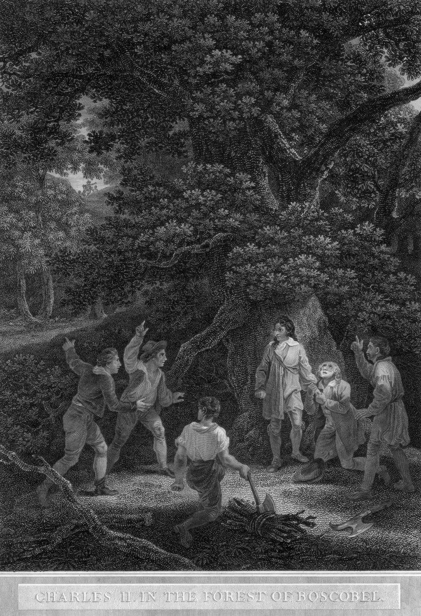 Charles II, Boscobel ormanında, 1651. by Pouney and Rhodes