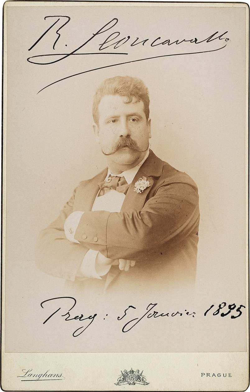 Ruggiero Leoncavallo 1858-1919, 1895. by Prague . Photo studio Jan F.