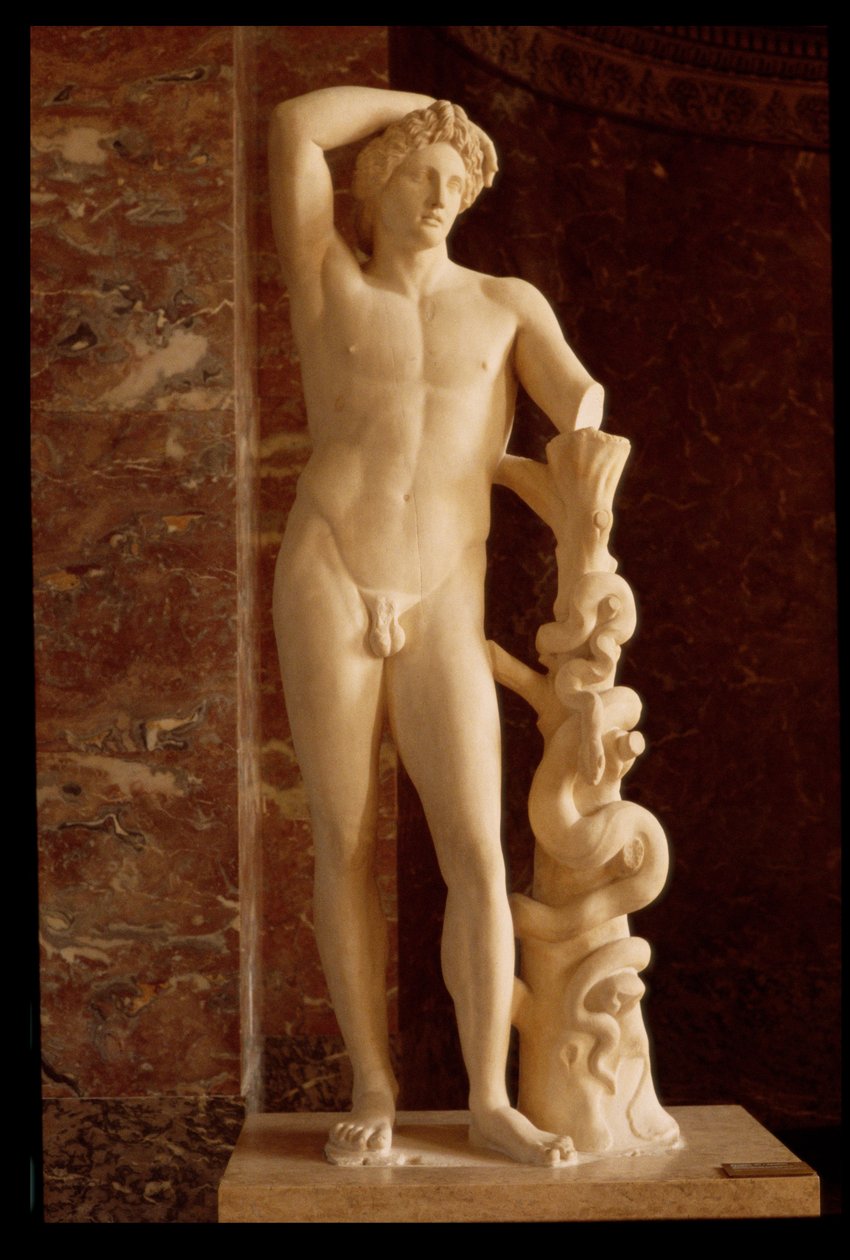 Apollo Lycien, bir Yunan orijinalinin kopyası, MÖ 3o0 (mermer) by Praxiteles
