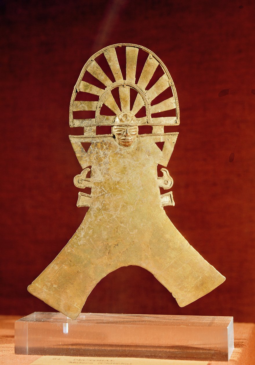 Pektoral, Muisca Kültürü, 1100-1500 (altın) by Pre Columbian