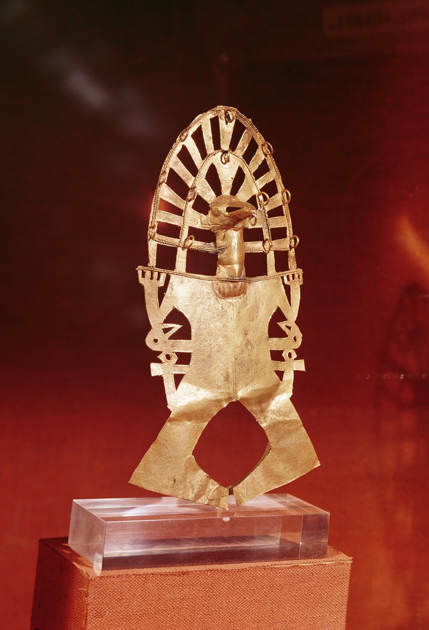 Pektoral, Muisca Kültürü, 1100-1500 (altın) by Pre Columbian