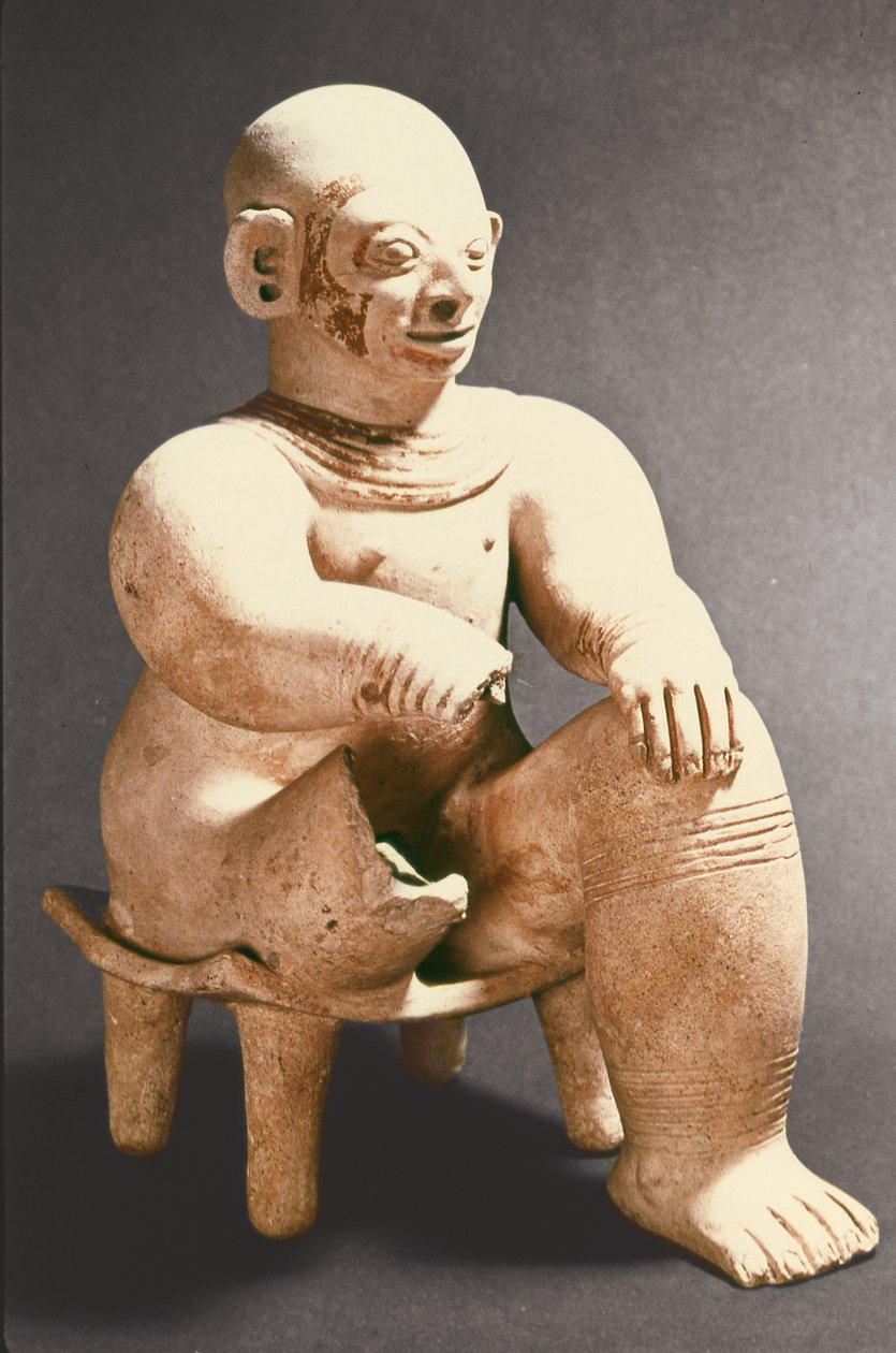 Oturan erkek figürü, Eldorado (çömlek) by Pre Columbian