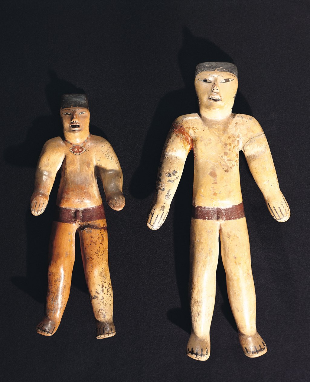 İki Erkek Heykelcik, Recuay Kültürü (seramik) by Pre Columbian