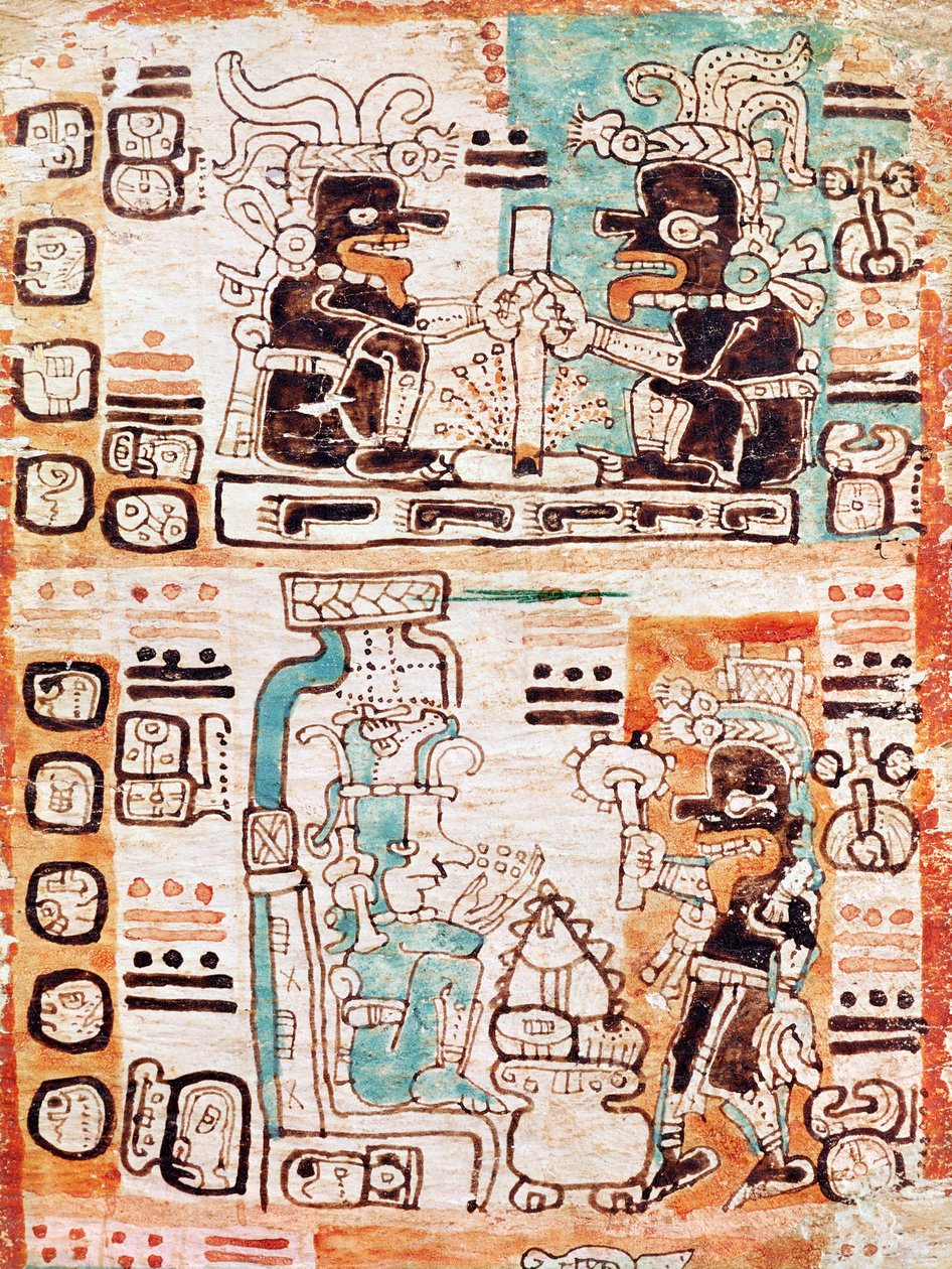 ಮಾಯನ್ ಕೋಡೆಕ್ಸ್ ಟರ್ಕ್‌ನಿಂದ ವಿವರ by Pre Columbian