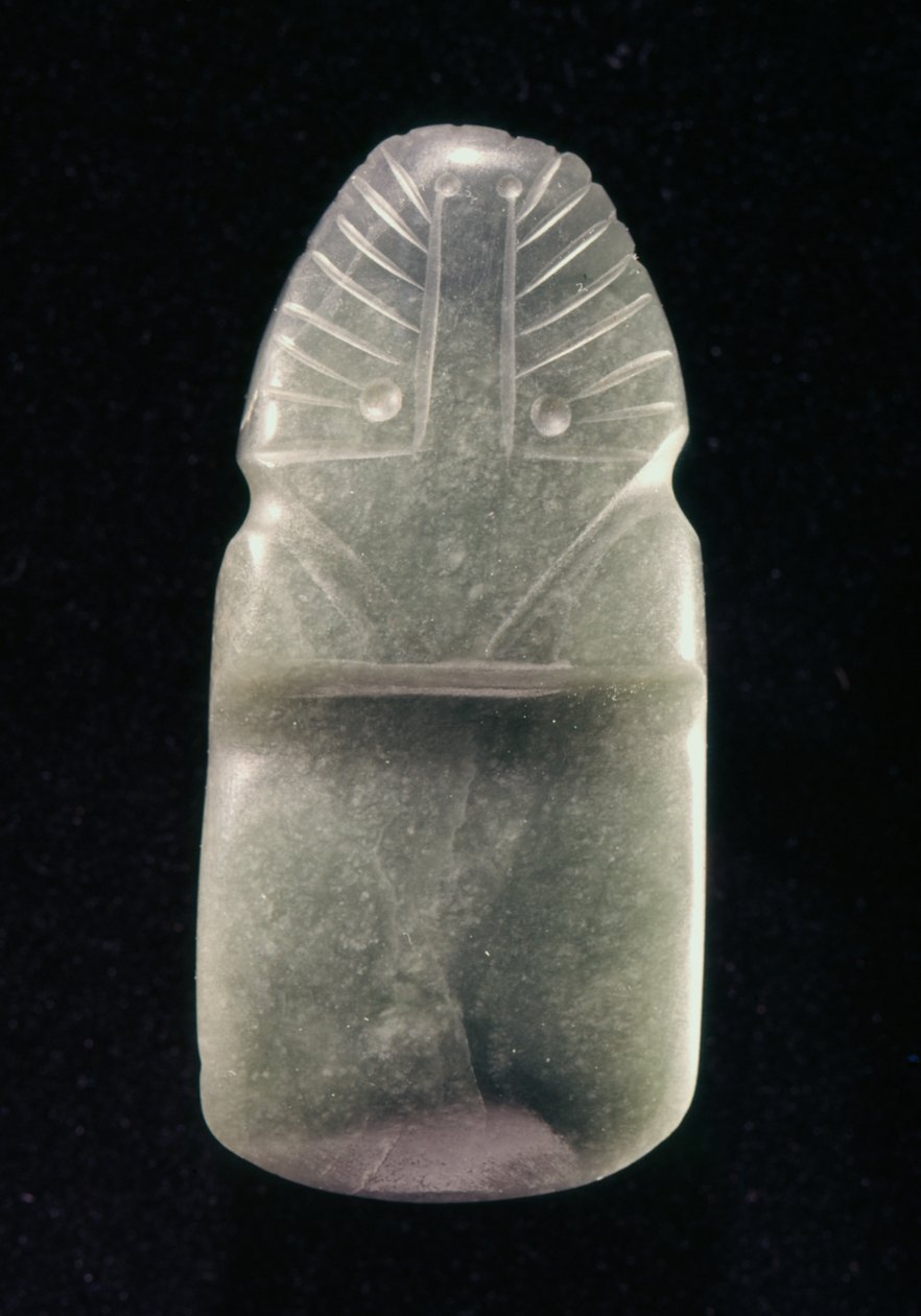 Guacimo, Linea Vieja bölgesinden (yeşil yeşim) çift boy kelt kuşu by Pre Columbian Pre Columbian