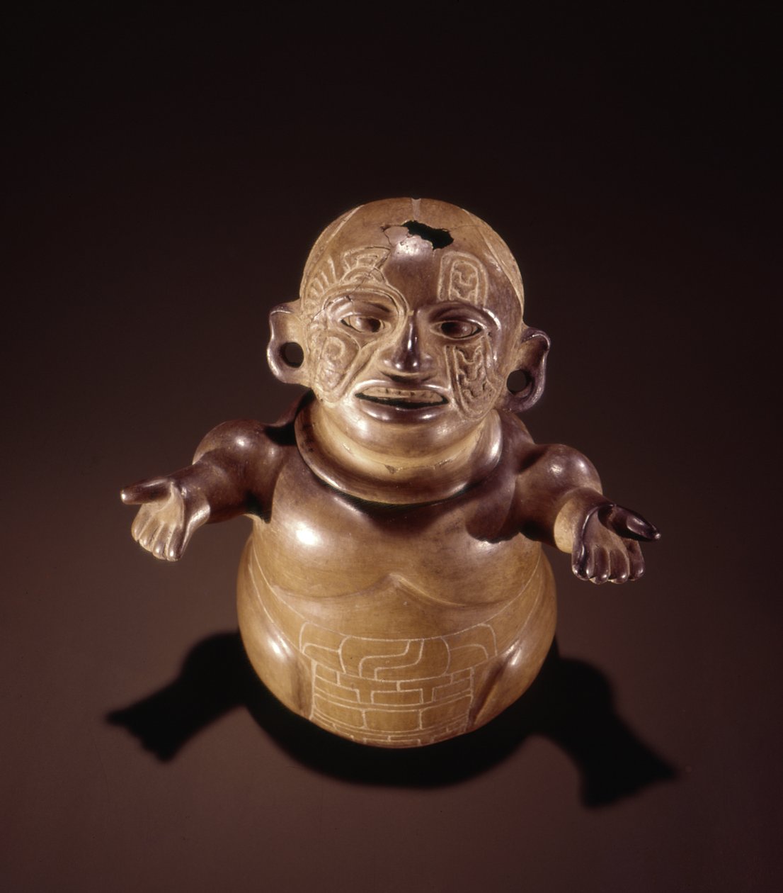 Kapaklı büstiyer kavanoz, Teotihuacan Kültürü (seramik) by Pre Columbian Pre Columbian