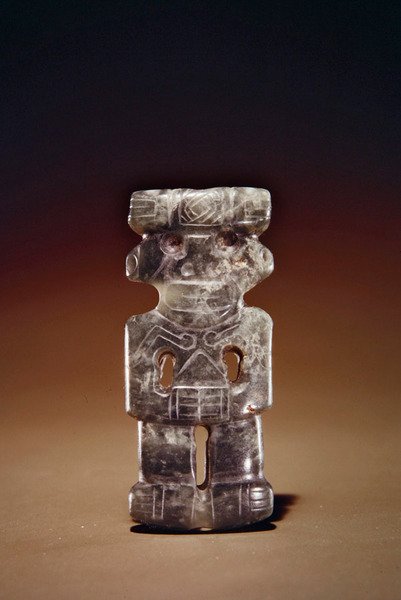 Guacimo, Linea Vieja bölgesinden heykelcik kolye (yarı saydam deniz yeşili yeşim) by Pre Columbian Pre Columbian