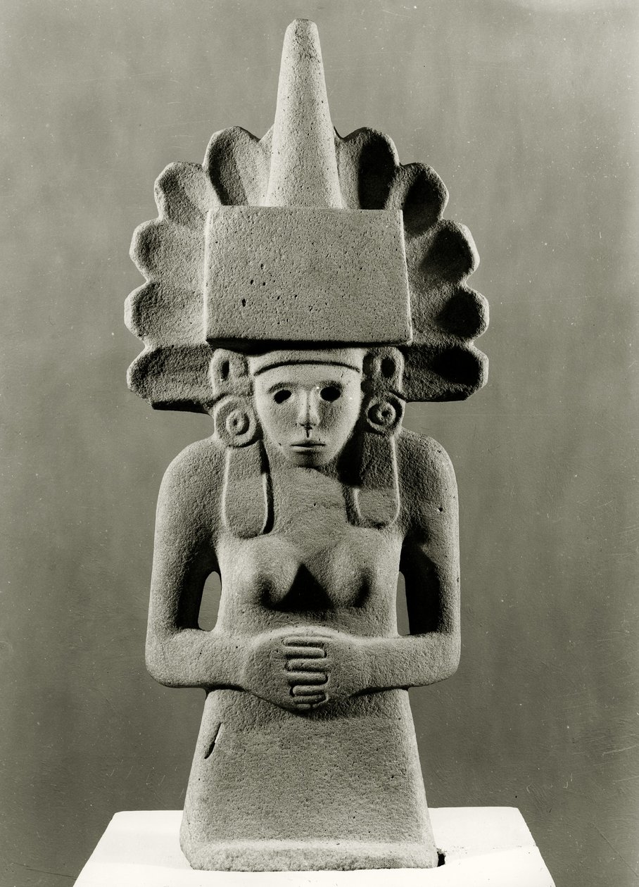 Centeocihuatl, Mısır Tanrıçası, Huastecan, c. 1000-1250 (kireçtaşı) by Pre Columbian