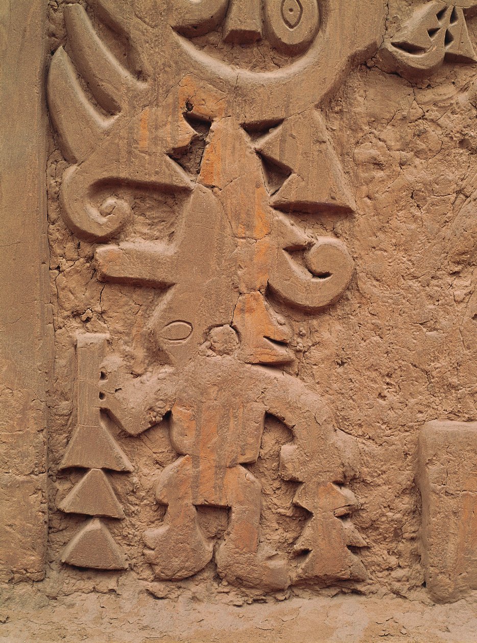 Huaca el Dragon Tapınağı (taş) üzerindeki kabartmaların detayı by Pre Columbian Pre Columbian