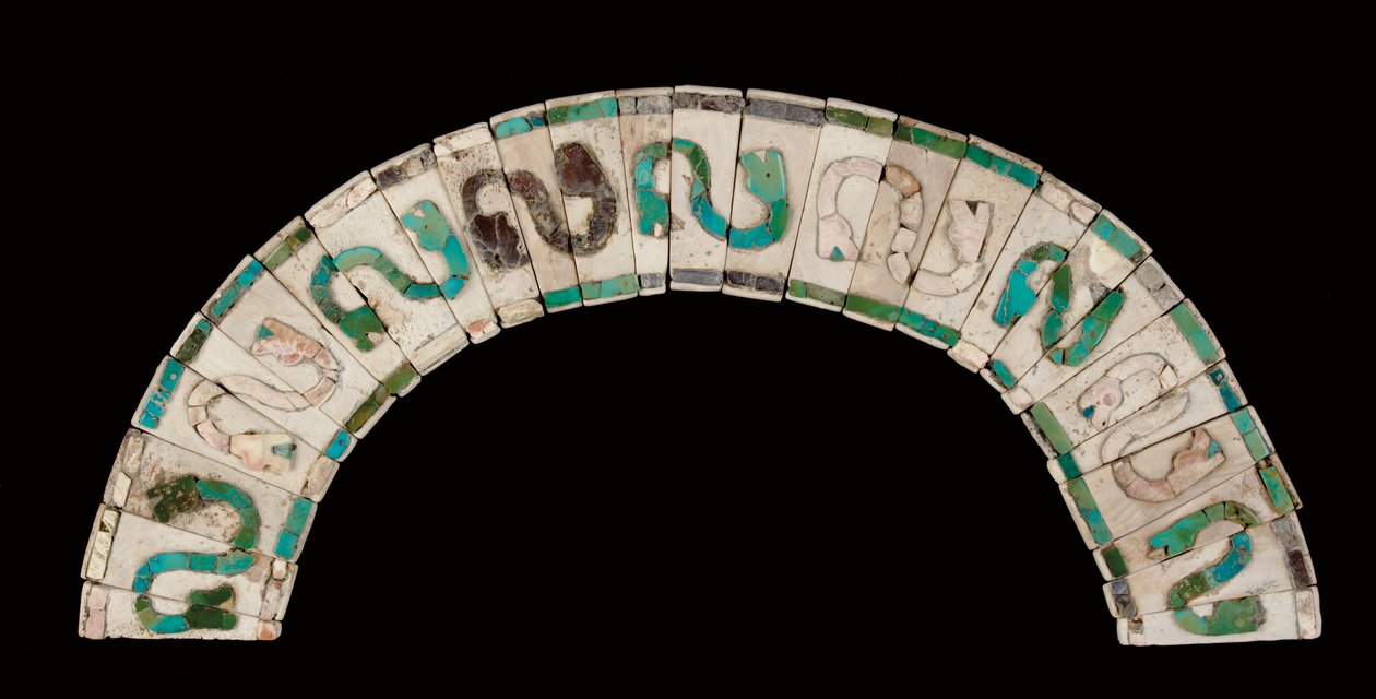 Mochica kolye, MS 200-600 civarı (kabuk ve turkuaz) by Pre-Columbian Pre-Columbian
