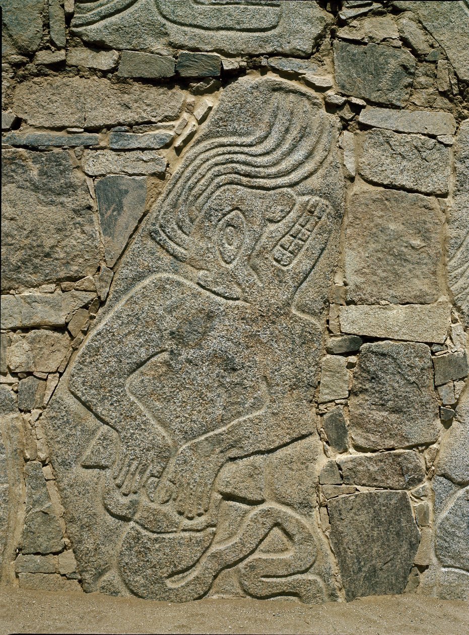 Bir savaşçı kabartmalı duvar by Pre Columbian Pre Columbian