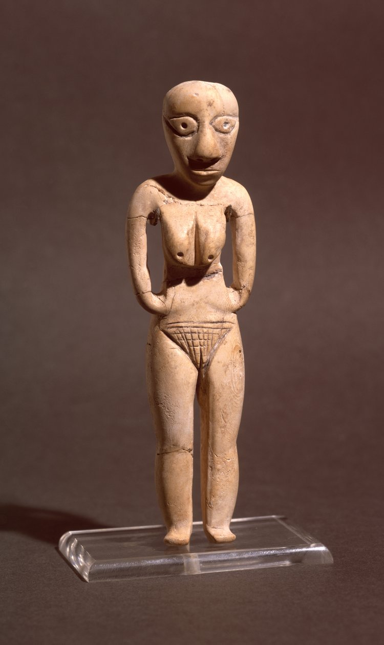 Badarian veya erken Neolitik dönemden çıplak bir kadın heykelciği, MÖ 4000 dolayları by Predynastic Period Egyptian