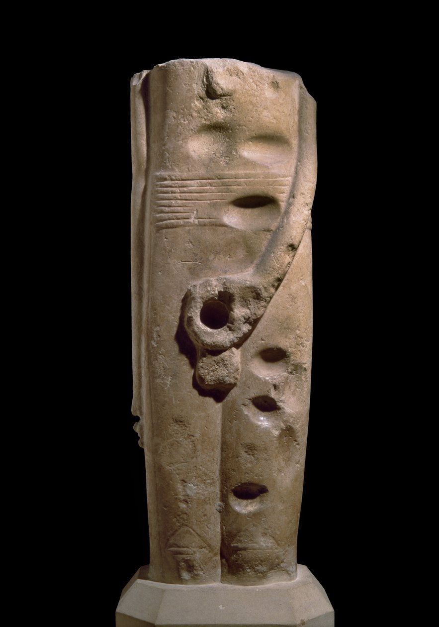 Tanrı Min heykeli, Hierakonpolis, muhtemelen MÖ 4000 dolayları (kumtaşı) by Predynastic Period Egyptian