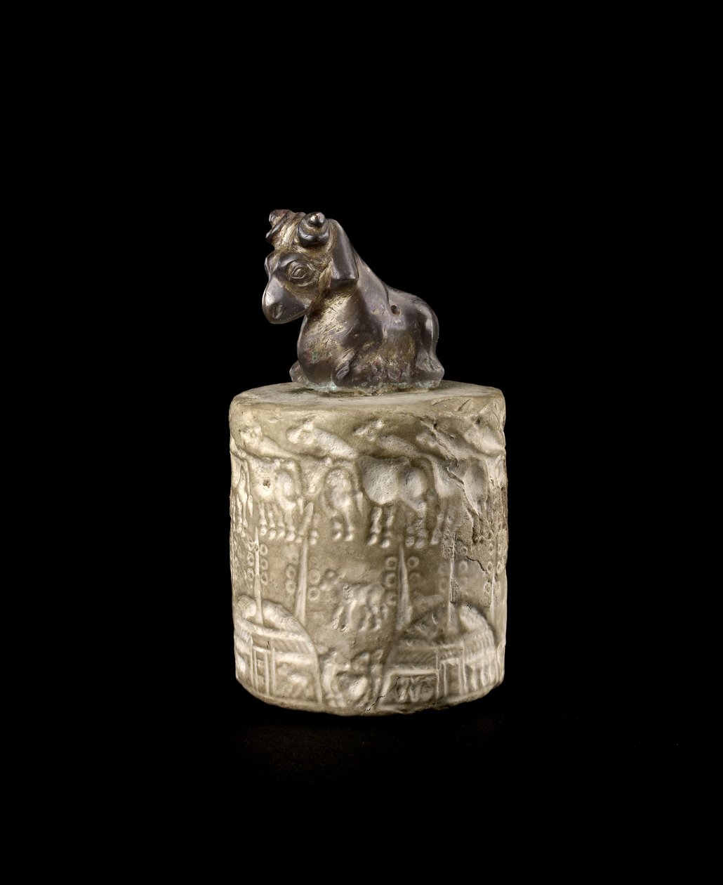 Bir koç sapı ile örtülen silindir conta, Uruk c.3000 by Prehistoric