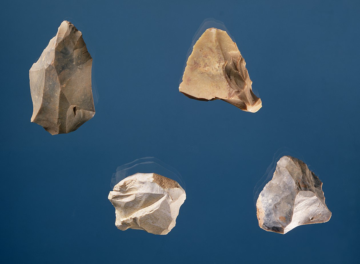 Dört alet, MÖ 35000-10000 (taş) by Prehistoric