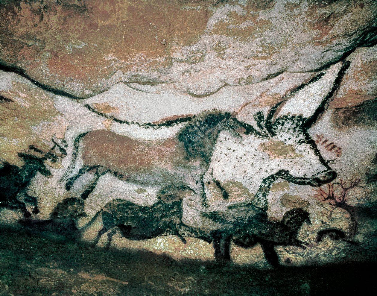Geyik ve Atlı Boğa, Üst Paleolitik, Lascaux Mağarası