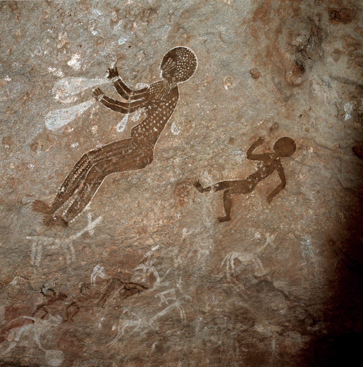 İnsan figürleri. Mağara resimleri, MÖ 8000-7000 by Prehistoric Prehistoric