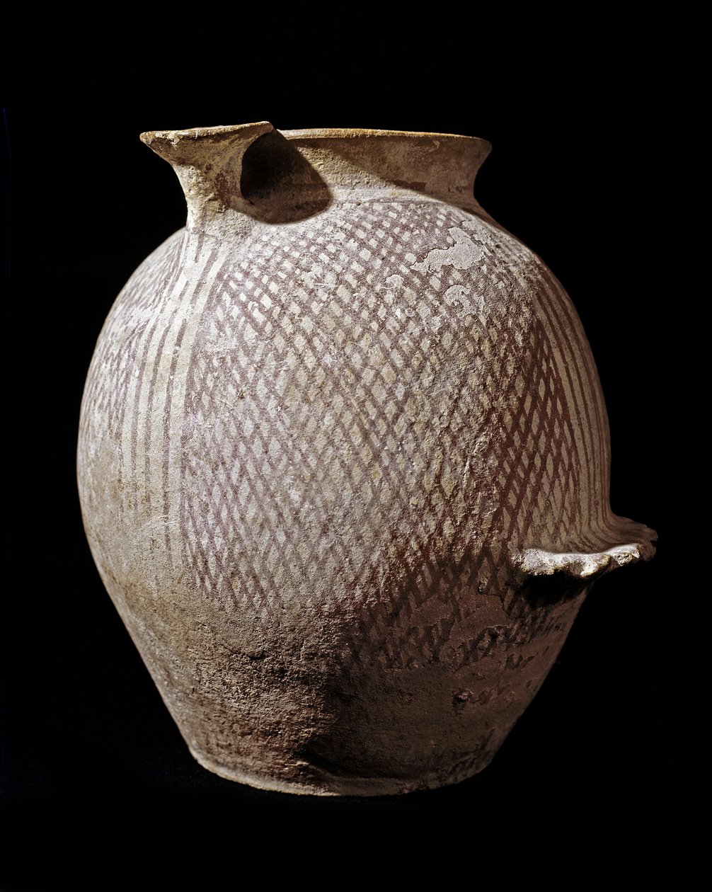 Prehistoire: Jericho'dan çok renkli seramik vazo. 3000-2100 M.Ö. Amman, Arkeoloji Müzesi, Ürdün by Prehistoric Prehistoric