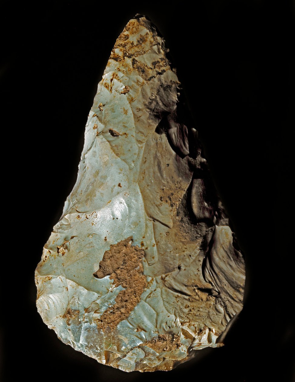 Prehistorya: Micoquian tipinde litik üretim iki yüzeyli. Alt paleolitik. Verone, Museo Civico di Storia Naturale, İtalya by Prehistoric Prehistoric