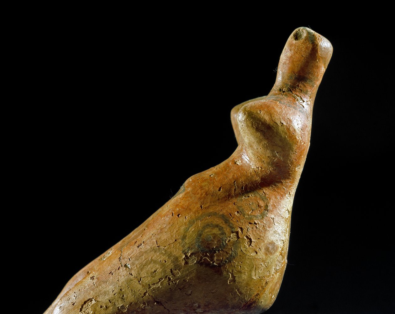 Prehistorya: Jalangac Depe (Güney Türkmenistan) bölgesinden kadınsı kil heykelcik. MÖ 4000-3500 Eneolitik, Bakır Çağı. Saint Petersburg, Hermitage Müzesi, Rusya by Prehistoric Prehistoric