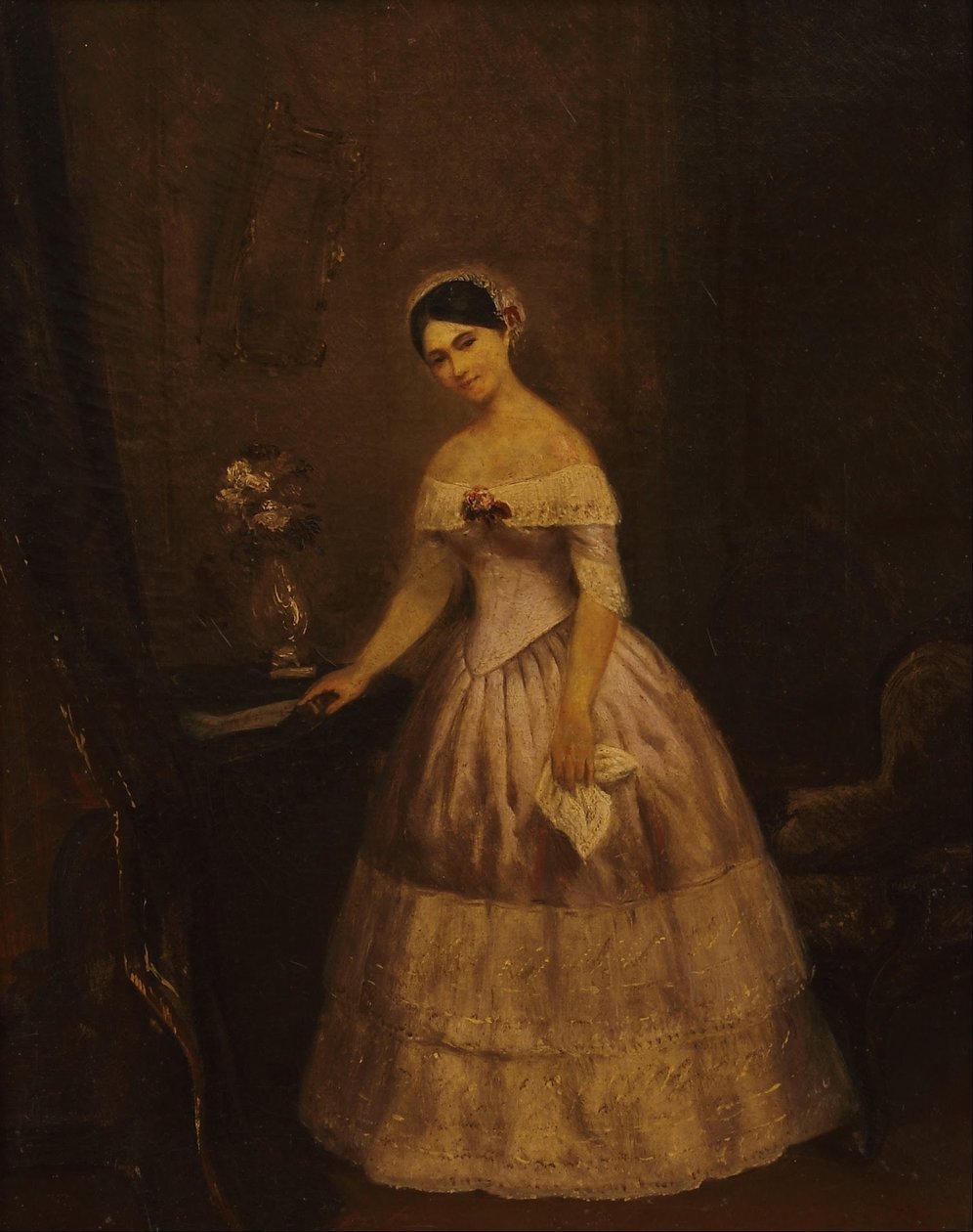 Manuelita Rosas çalışmasının portresi by Prilidiano Pueyrredon