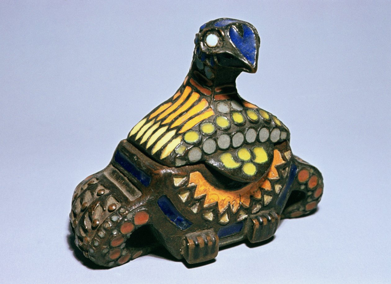 Talashkino atölyelerinden güvercin kutusu, c.1908 (bronz ve emaye) by Princess Maria Tenisheva