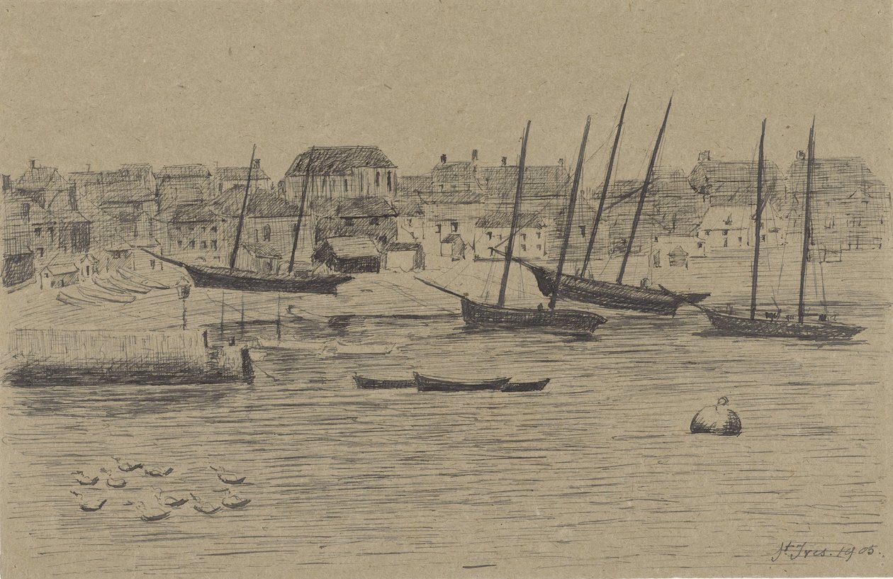 St. Ives balıkçı köyü by Prosper Alphonse Isaac