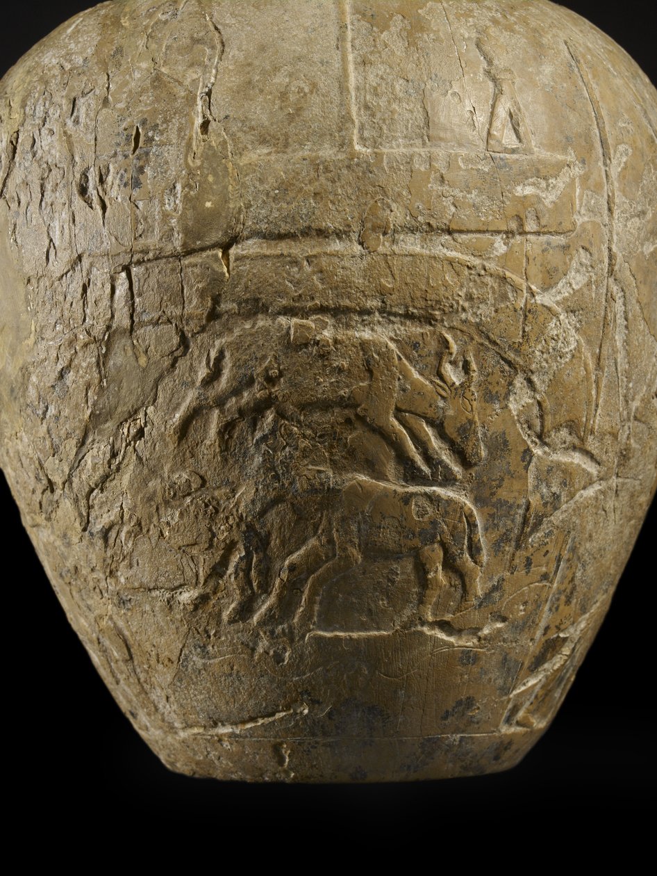 Narmer kireçtaşı mızrak başı by Protodynastic Period Egyptian