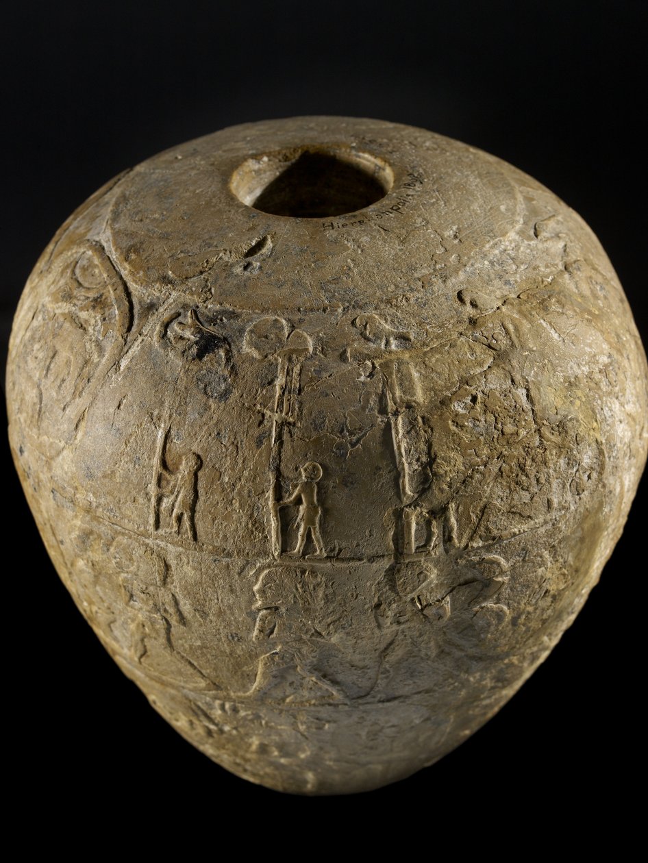Narmer kireçtaşı mızrak başı by Protodynastic Period Egyptian