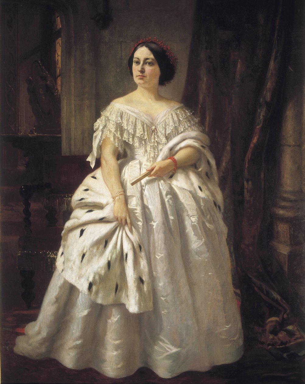 LAMADRİD, Teodora (1821-1886). İspanyol aktris (tuval üzerine yağlı boya) by Prudent Louis Leray