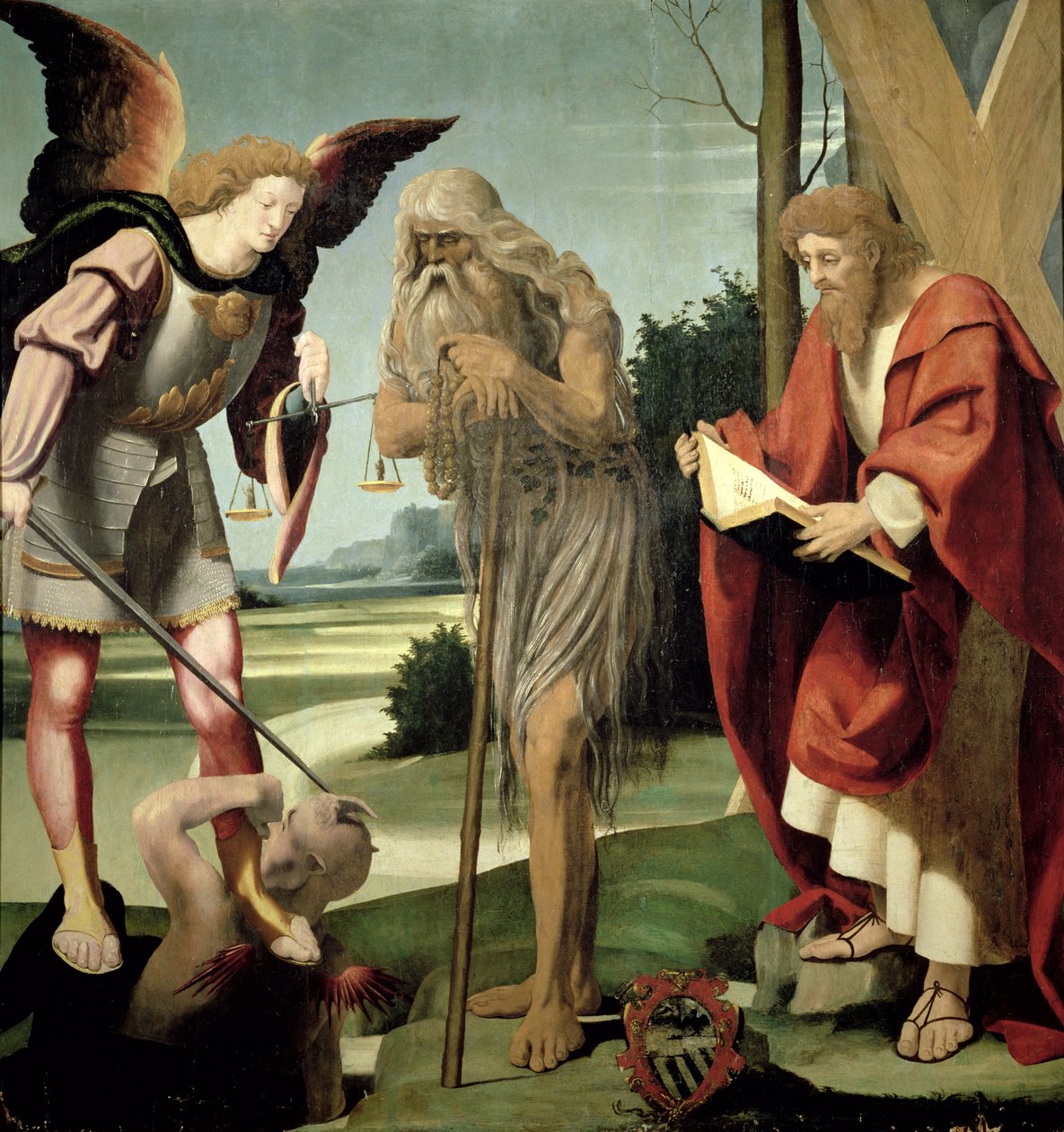 SS. Michael, Andrew ve Onuphrius by Pseudo Bramantino