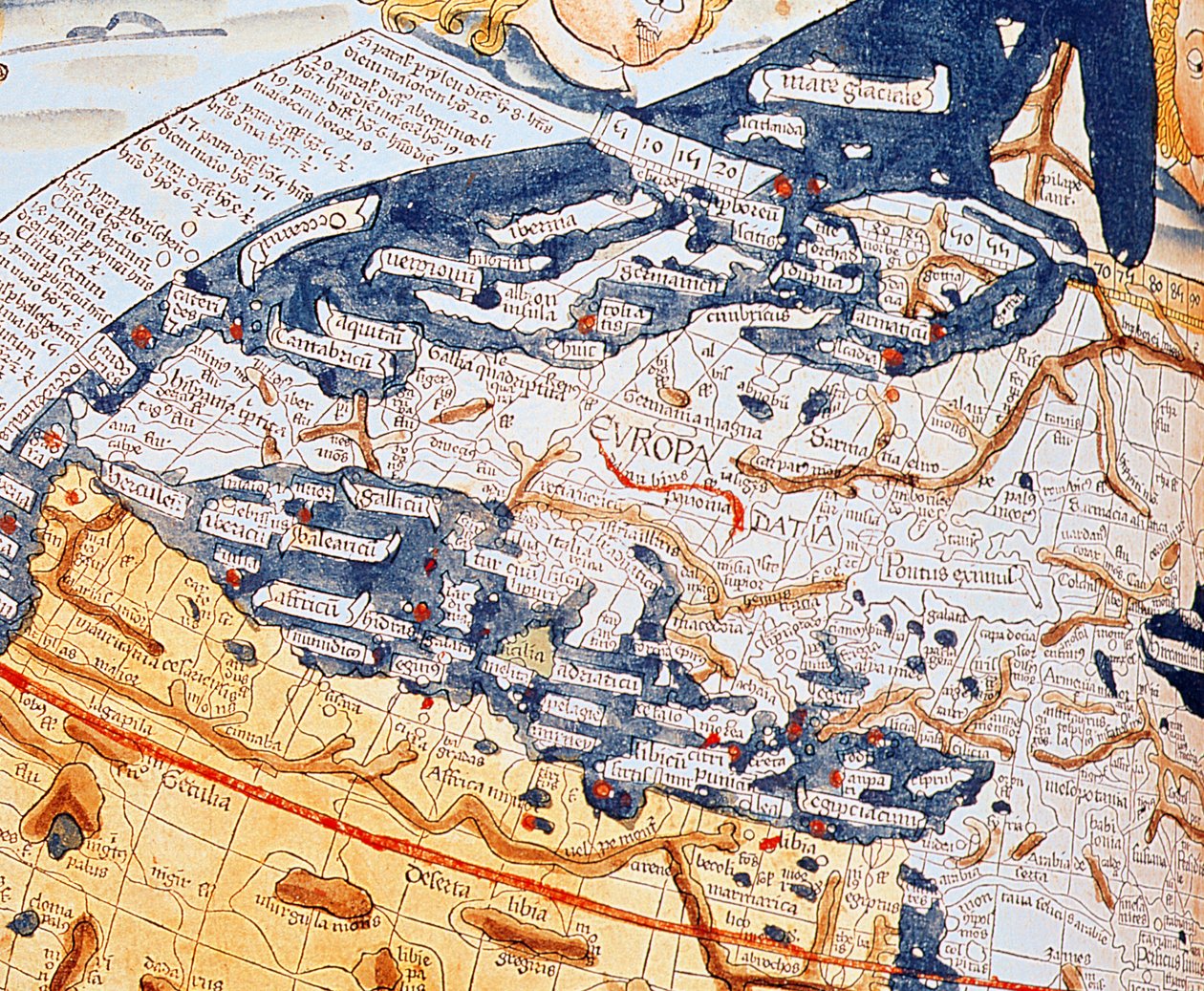 Orta Avrupa Haritası, 1486 (ayrıntılar 157909) by Ptolemy