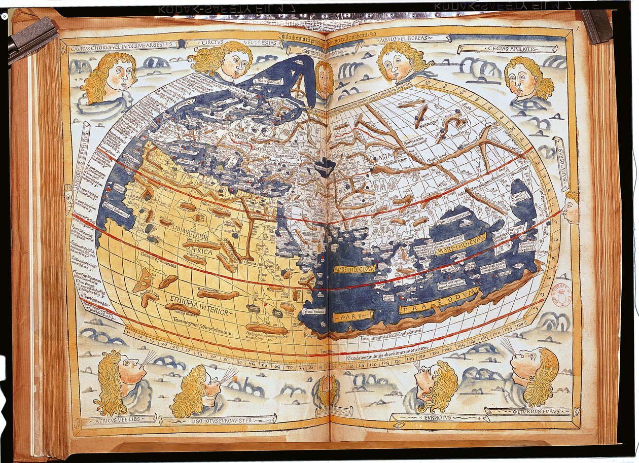 dünya haritası, 1486 by Ptolemy