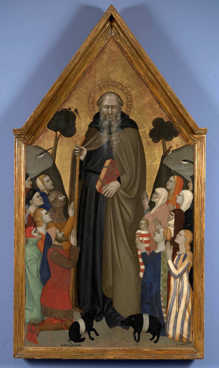 Puccio di Simone. Aziz Anthony - başrahip. 1353, Fabriano, Şehir Sanat Galerisi by Puccio di Simone