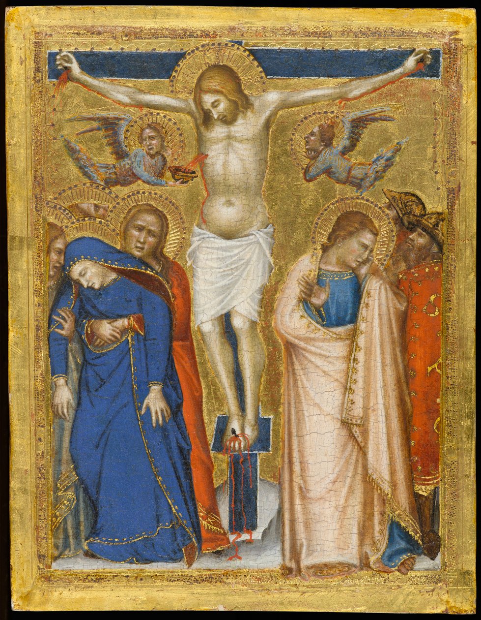 Çarmıha Gerilme, c.1330 (panelde tempera ve altın varak) by Puccio and Stefano Capanna