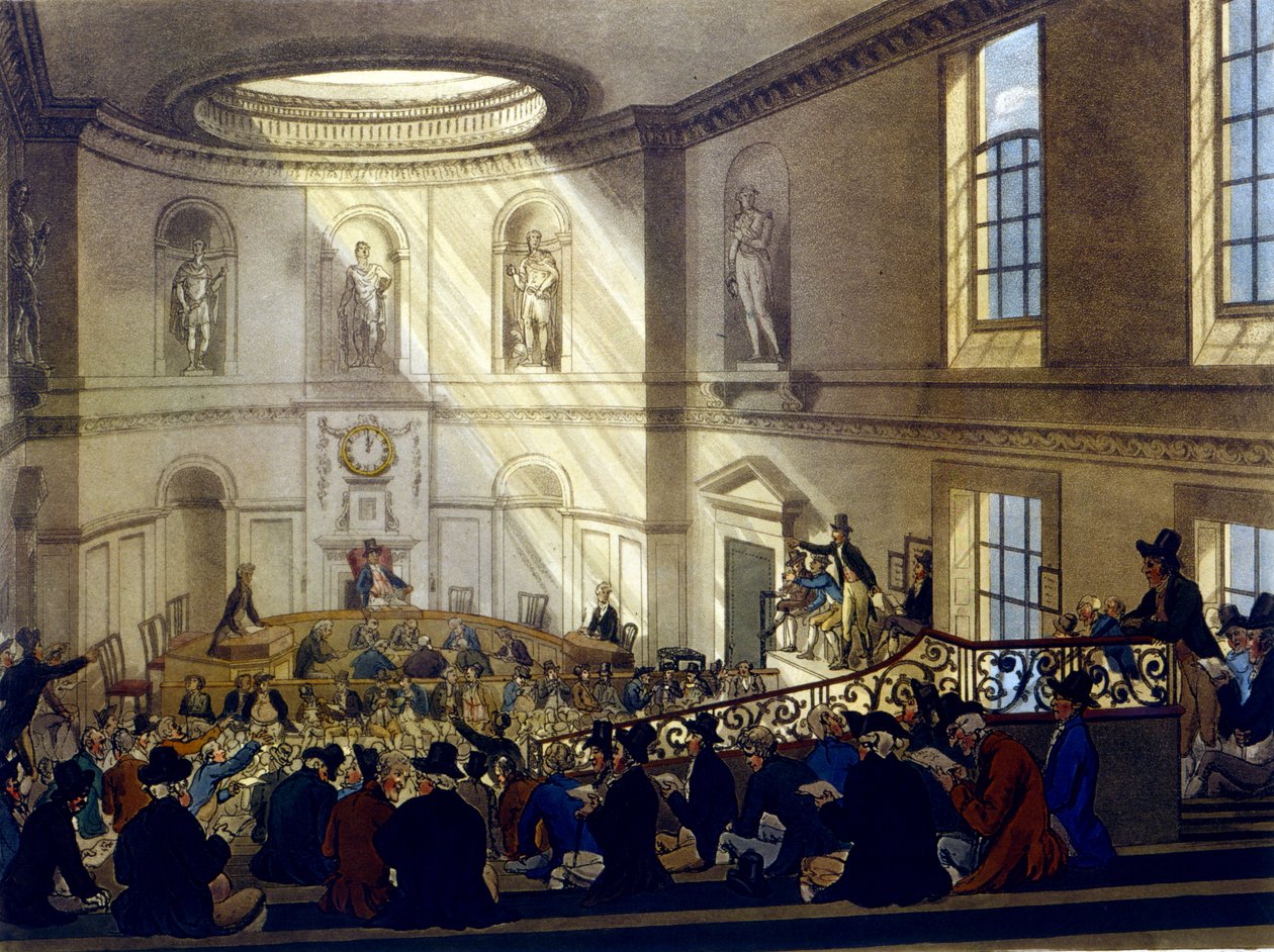 Hindistan Evi, Satış Odası, Joseph Constantine Stadler (fl.1780-1812) tarafından oyulmuş 