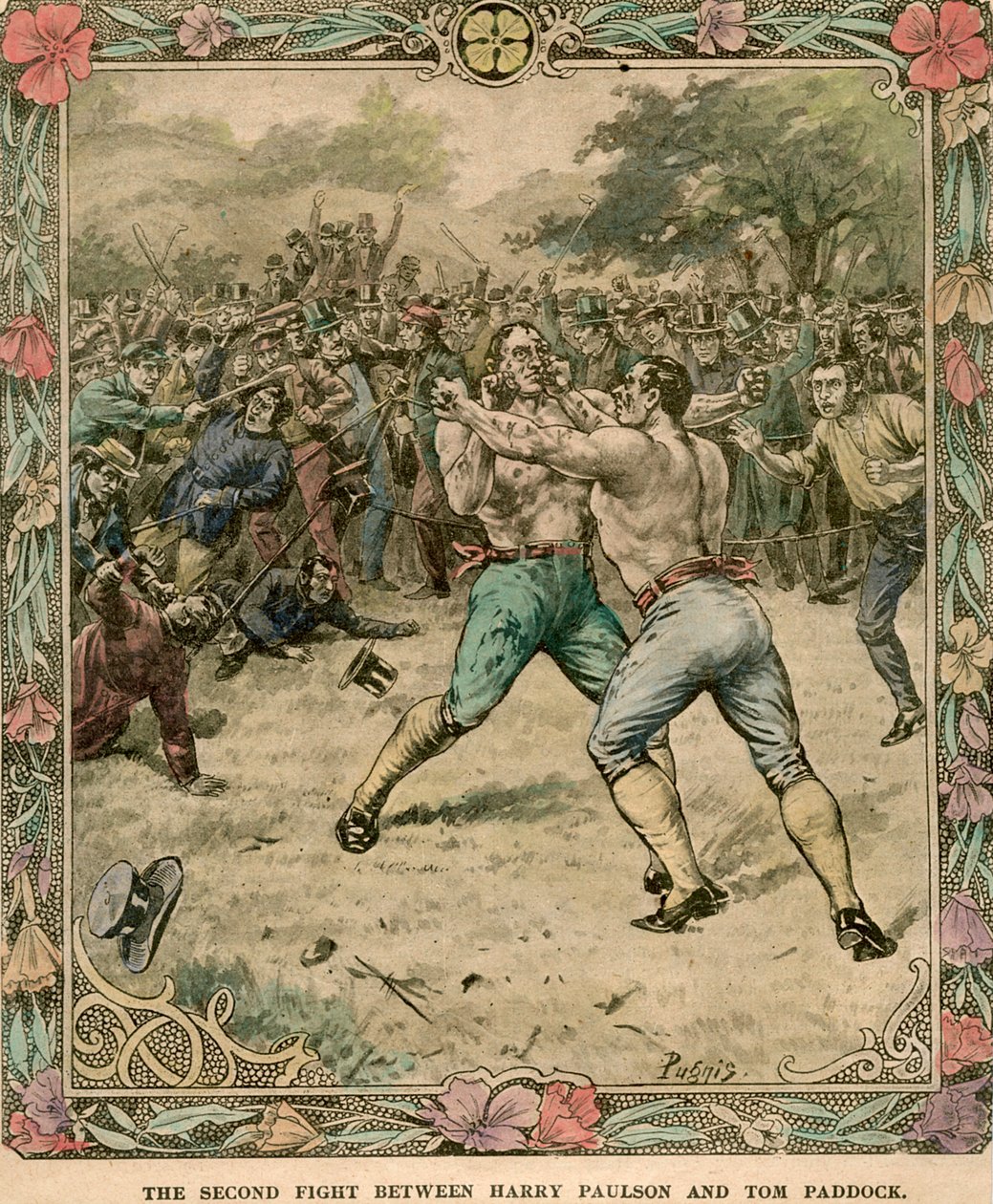 Harry Paulson ve Tom Paddock arasındaki ikinci kavga, 1851, 19. yüzyılın sonları veya 20. yüzyılın başlarında. by Pugnis