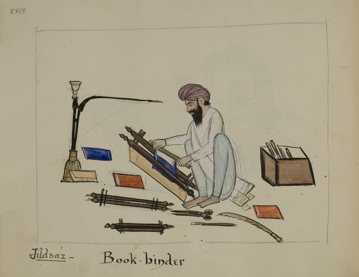 Bir kitap bağlayıcı by Punjabi School