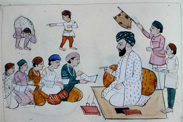 Yerli Okulu, c.1890 (kağıt üzerine suluboya) by Punjabi School
