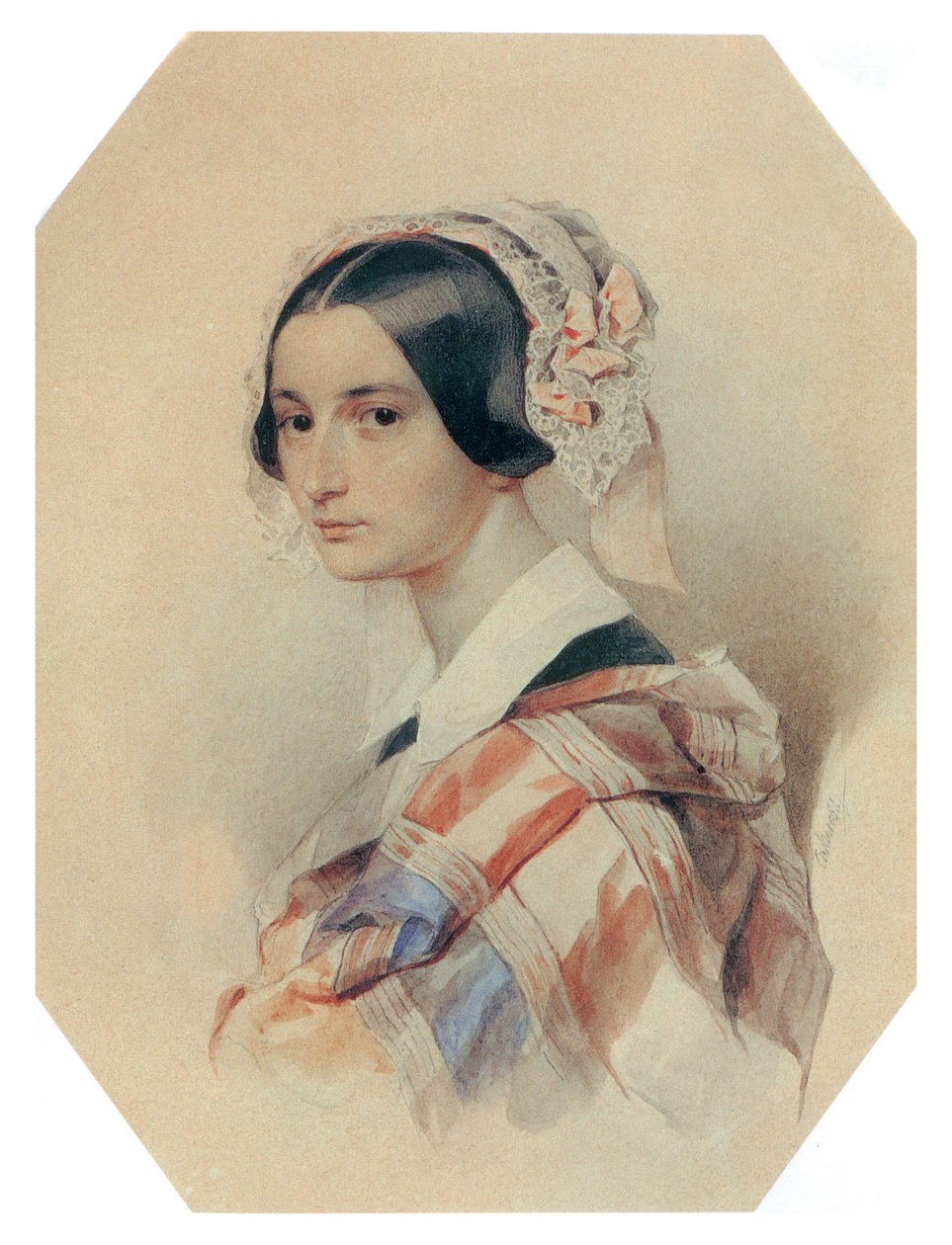 Alexandra Smirnoff kızlık soyadı Rosset (Rossetti) by Pyotr Fyodorovich Sokolov