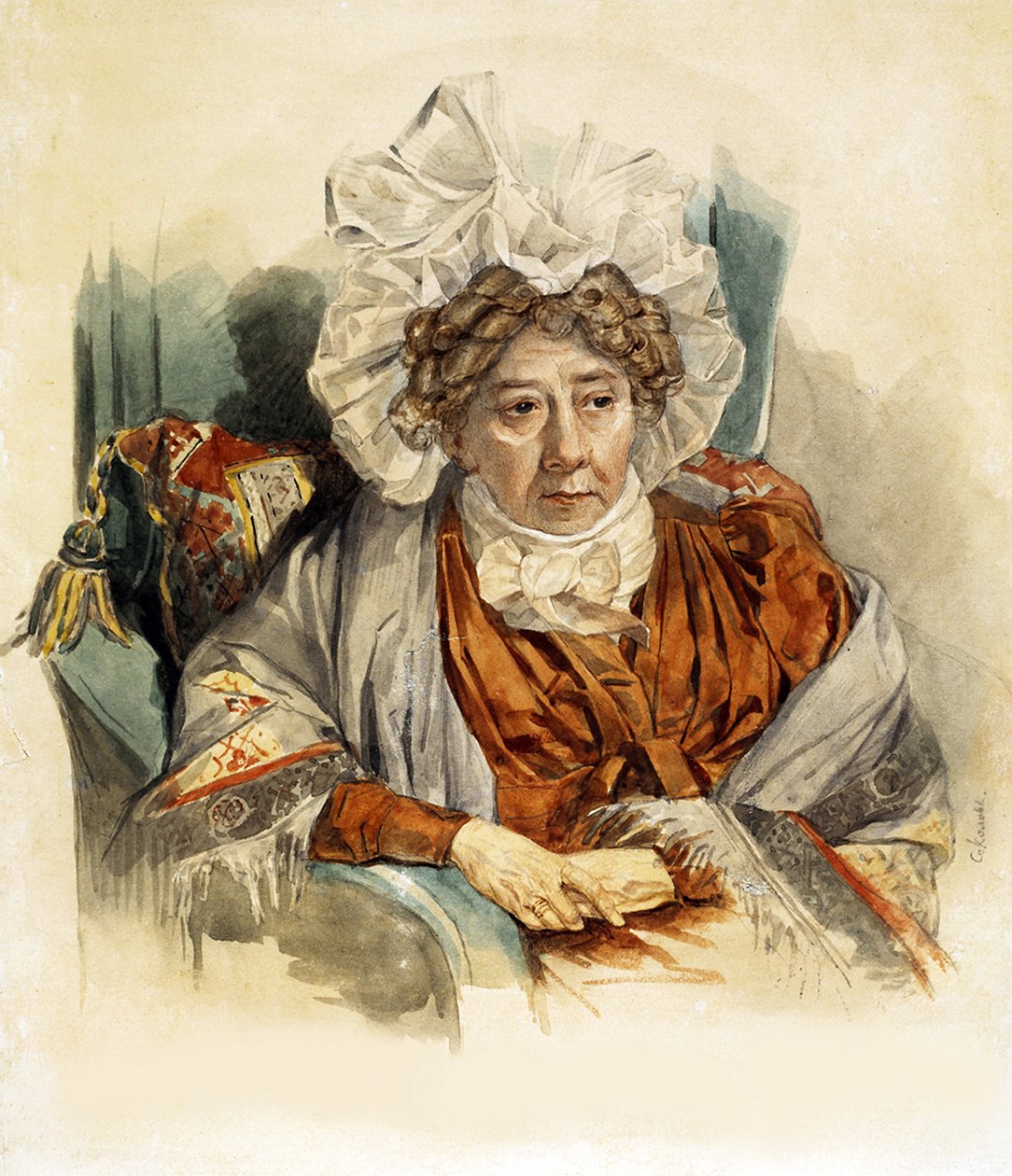 Portrayt de Natalya Kirillovna Zagryazhskaya (kontesi Razumovskaya by Pyotr Fyodorovich Sokolov