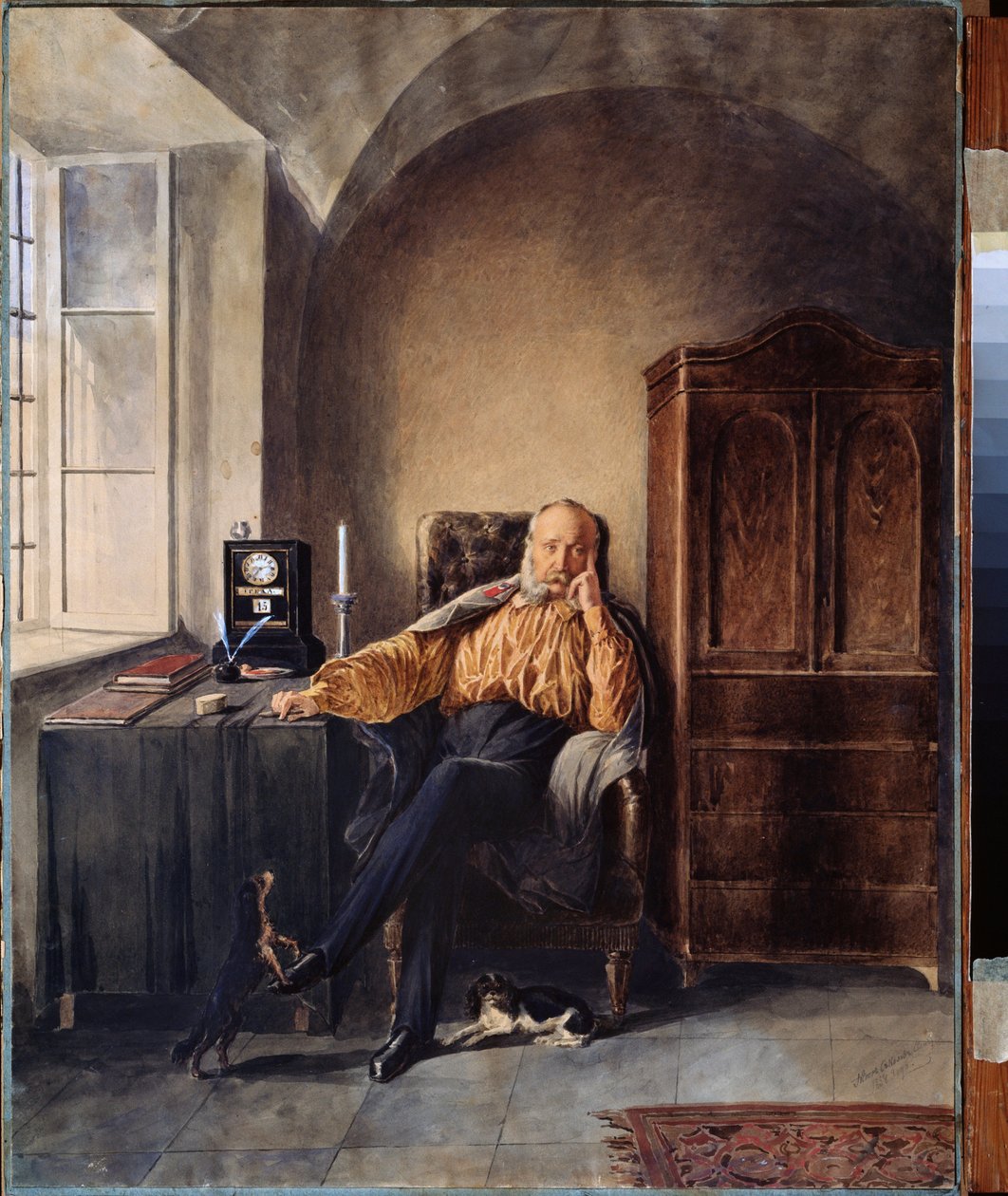 Emeklilik. (Yalnız bir adam, masasında düşüncelerine dalmış). Pyotr (Piotr) Petrovich Sokolov