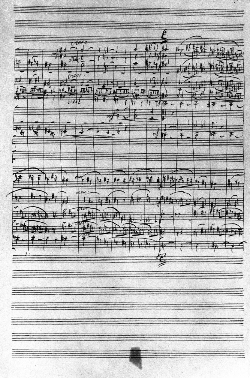Piotr veya Pyotr Ilyich Tchaikovsky (veya Tchaikovsky veya Cajkovskij veya Tchaikovsky) tarafından Fındıkkıran bale puanının el yazması by Pyotr Ilyich Tchaikovsky