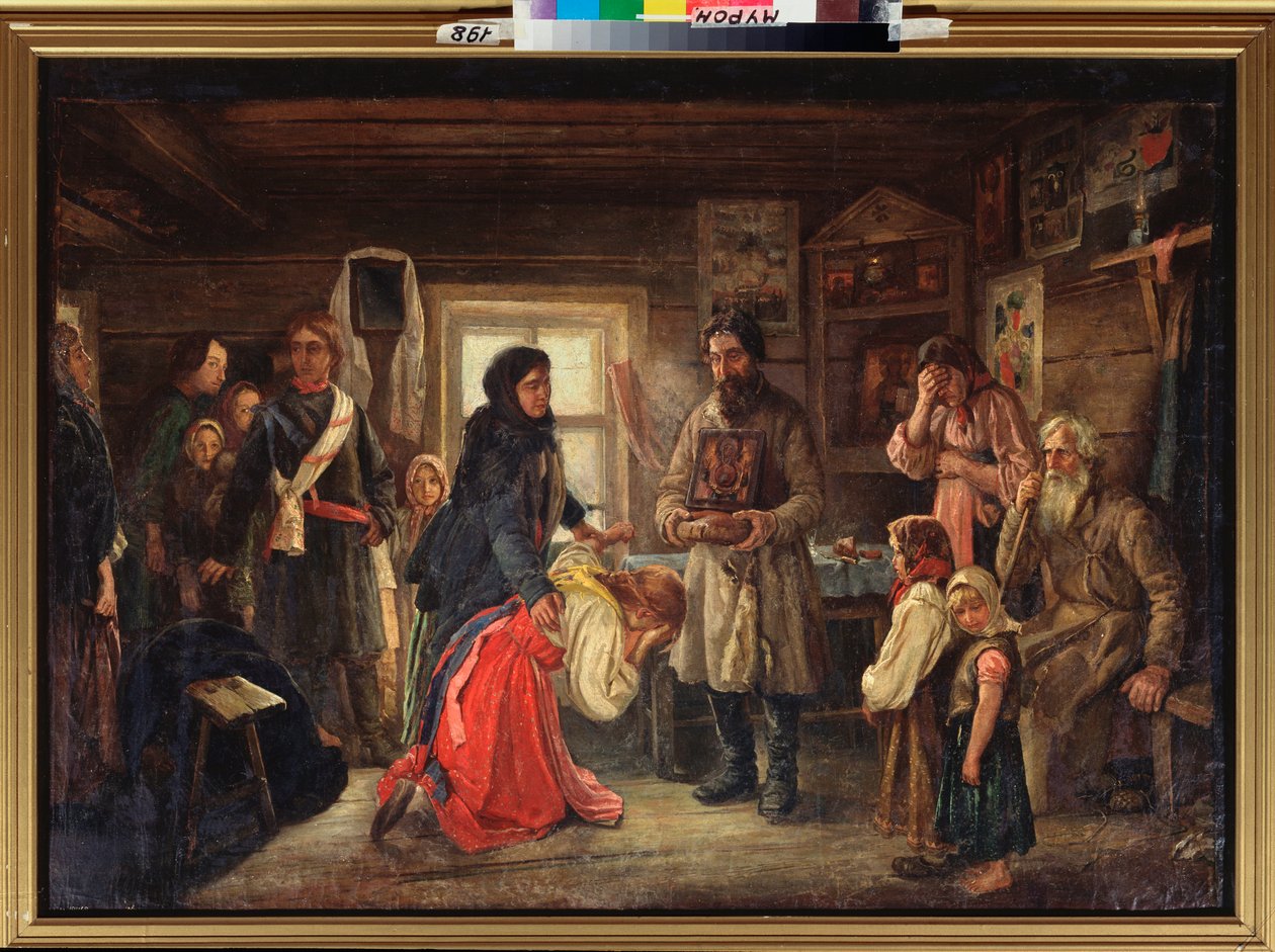 Evlilikten Önce - Tablo Pyotr Ivanovich Tselebrovski (1859-1921), tuval üzerine yağlı boya, yaklaşık 1900, Rus sanatı by Pyotr Ivanovich Tselebrovski