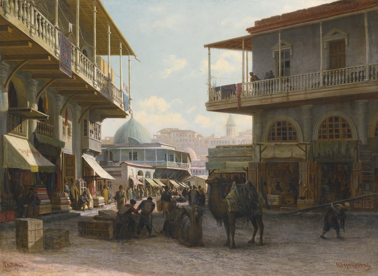 Tiflis manzarası, 1874 by Pjotr ​​​​Petrowitsch Wereschtschagin