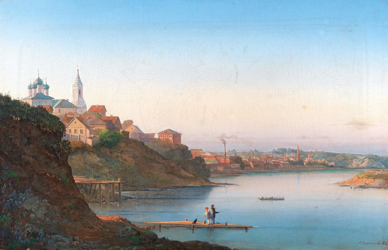 Arka planda Simonov Manastırı ile Moskova