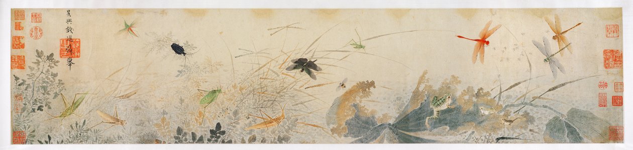 Erken Sonbahar (kağıt üzerinde mürekkep ve renkler) by Qian Xuan
