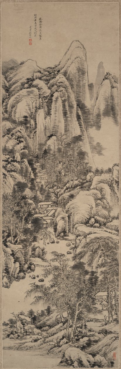 Huang Gongwang Tarzında Manzara by Qian Weicheng