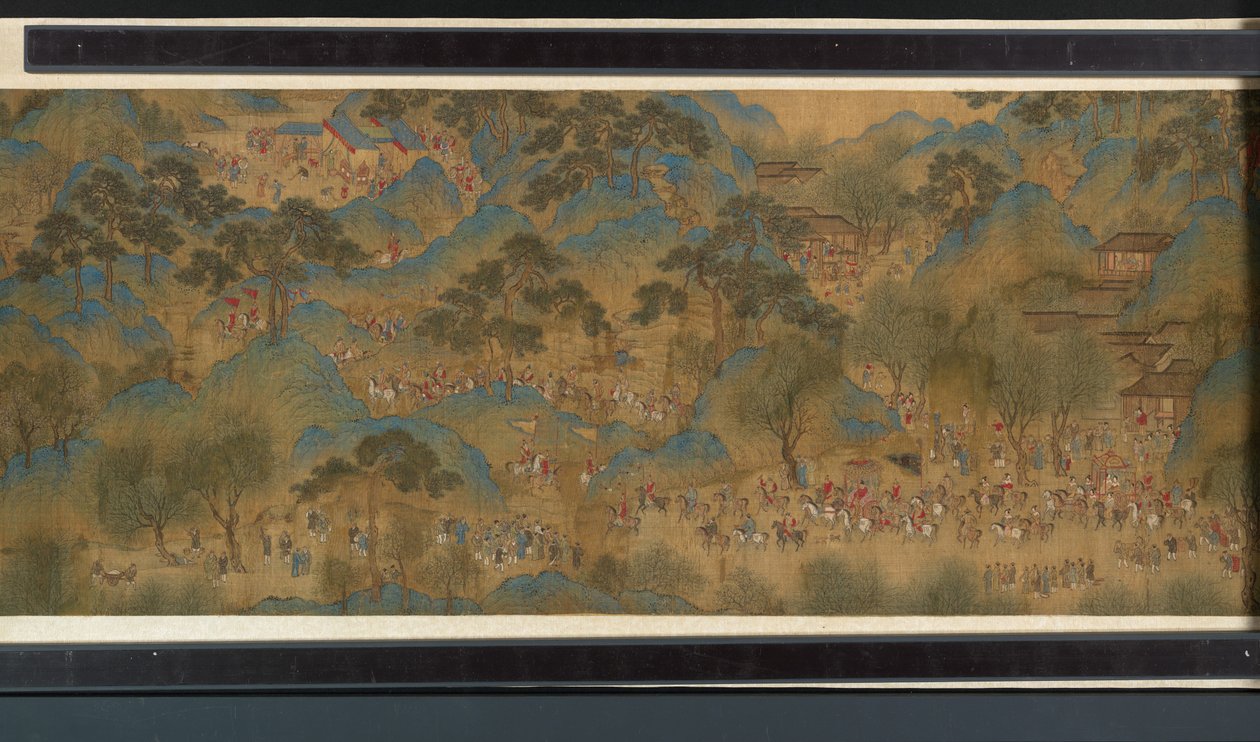 Nehirde Bahar Şenliği by Qing Dynasty Chinese School