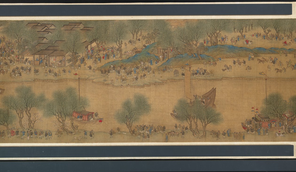 Nehirde Bahar Şenliği by Qing Dynasty Chinese School